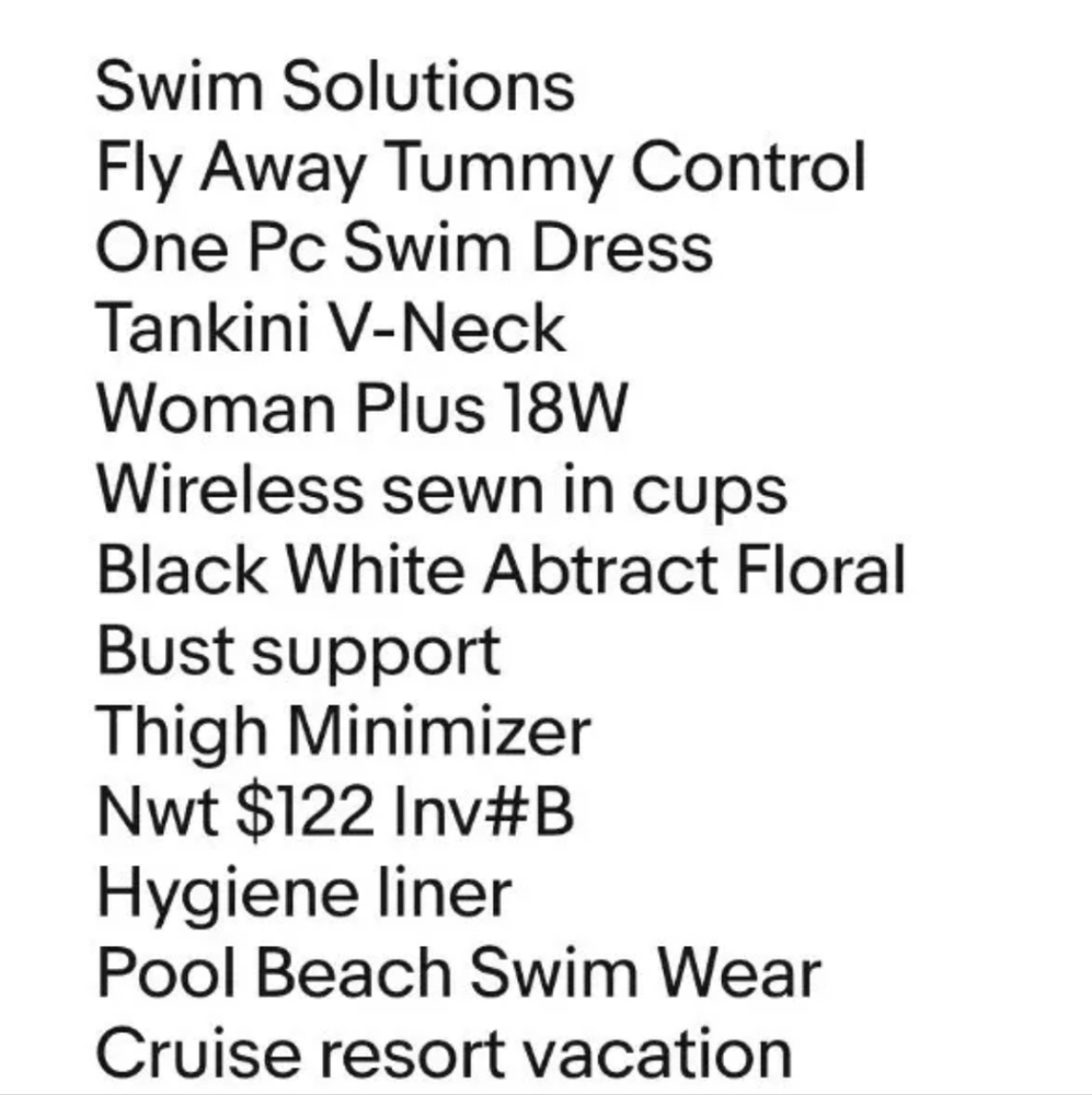 Swim Solutions Fly Away Tummy Control Swim Dress Woman Plus 18W Wireless New - Picture 11 of 12